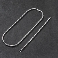new 4mm iced out tennis bracelet necklace for women crystal tennis chain 16182024inch choker chain trendy hip hop jewelry