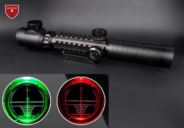 

BU 3-9x32 EG Hunting Scope Red /Green Dot Illuminated Sight Tactical Sniper Scopes w/22mm For Air Gun