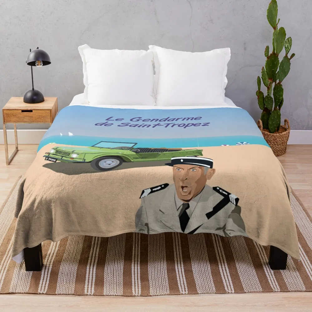 

The gendarme of Saint-Tropez Throw Blanket luxury thicken blanket brand blankets