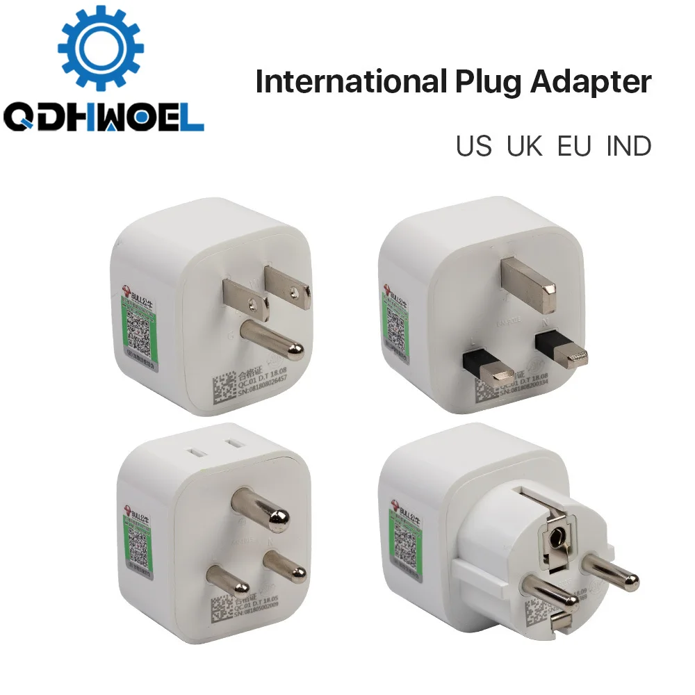 

High Quality Practical Universal US UK EU IND IT CN CH RSA Power Adapter Travel Plug Converter 2 Flat Pin