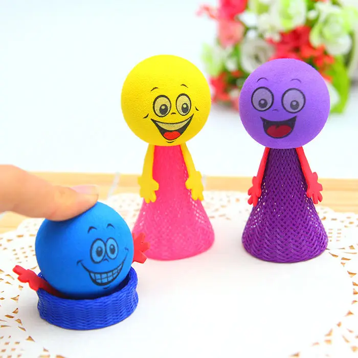 

Children's Toys Antistress Jumping Popper Colorful Launchers Bouncy Spring Toy Balls Elf Cartoon Doll Luminous Toy Boy Girl New