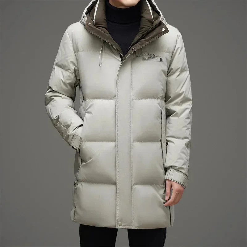 Мужской длинный пуховик с защитой от холода роскошная дизайнерская одежда 2025