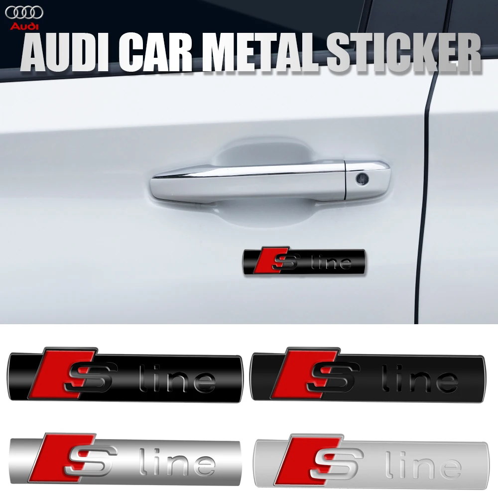 Фото 1 шт. 3D металлическая эмблема-наклейка S-Line для Audi A3 A4 A6 C6 B8 8P Q3 B7 A5 A1 C5 8V Q5 B6 B9 RS Q7 A7 A8 S3 S4 8L Q6 Q4 №1