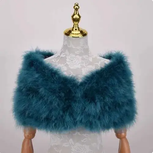 

Свадебная меховая накидка, роскошные страусиные перья, верблюжьи меховые шали, Свадебные шали для невесты, белые, цвета слоновой кости, шаль для невесты