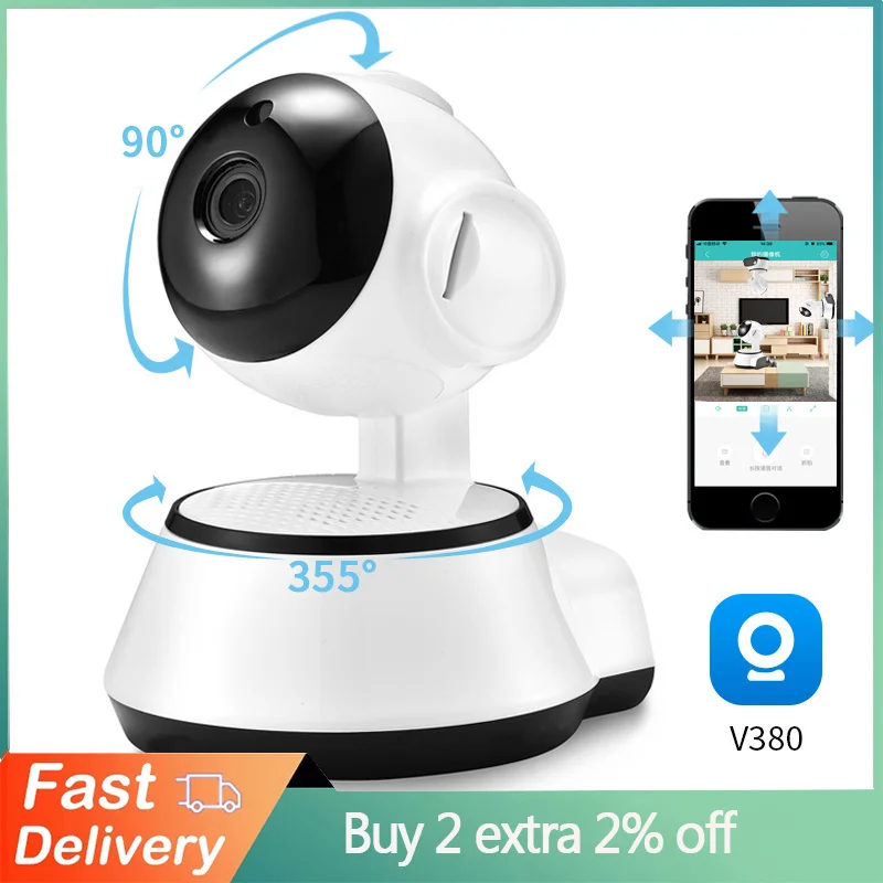 

Camera V380 Pro WiFi IP Camera Home Security Wireless Smart Camera WI-FI Audio Record Surveillance Baby Monitor Indoor Genuine