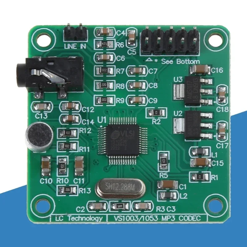 VS1053 Макетная плата модуля MP3 со встроенной функцией записи. SPI-интерфейс.