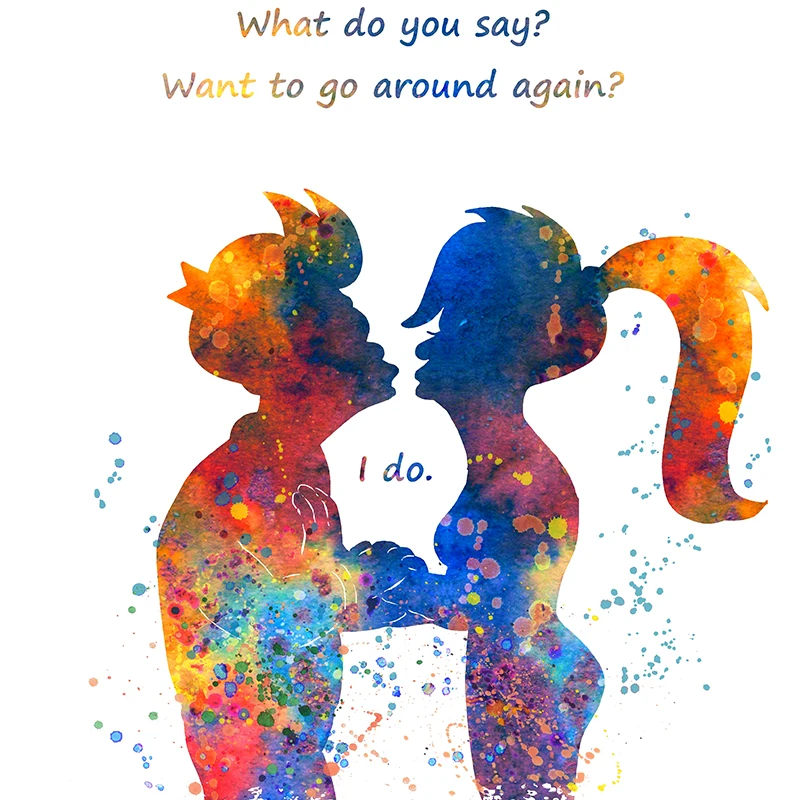 Плакат футуристима акварельные диснеевские Мультяшные художественные принты