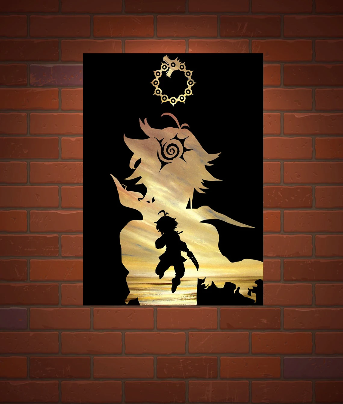 Плакат с аниме-фигуркой семь смертных грехов плакаты эстетический бан/мелиодас