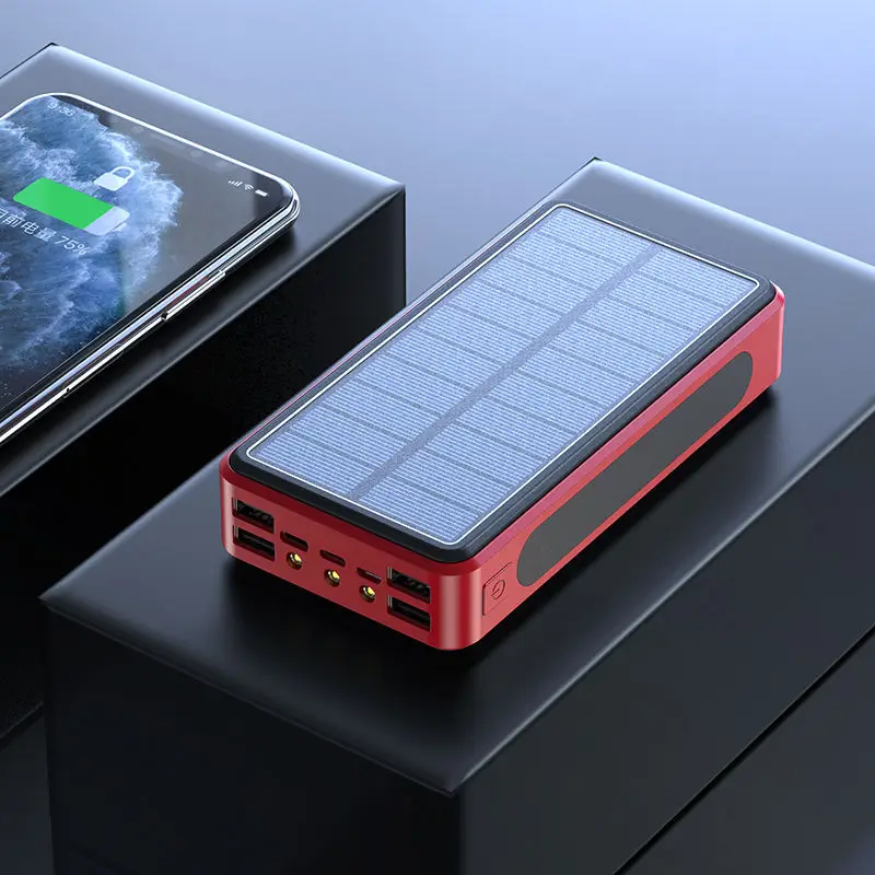 Портативный внешний аккумулятор на солнечной батарее для путешествий 20000 мАч