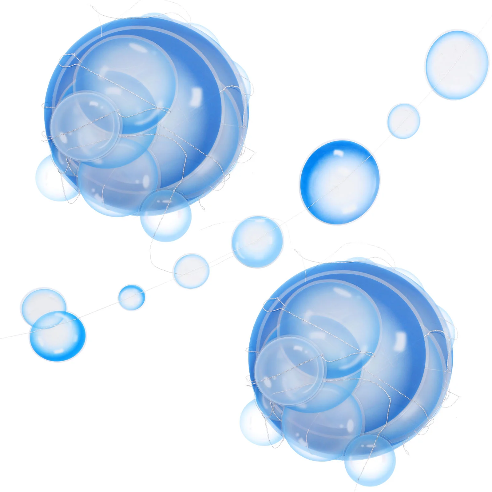 

Party Garland Ocean Bubble Supplies Decoration Birthday Banner Decorations Mermaid Blue Bubbles Undersea Streamer Hanging
