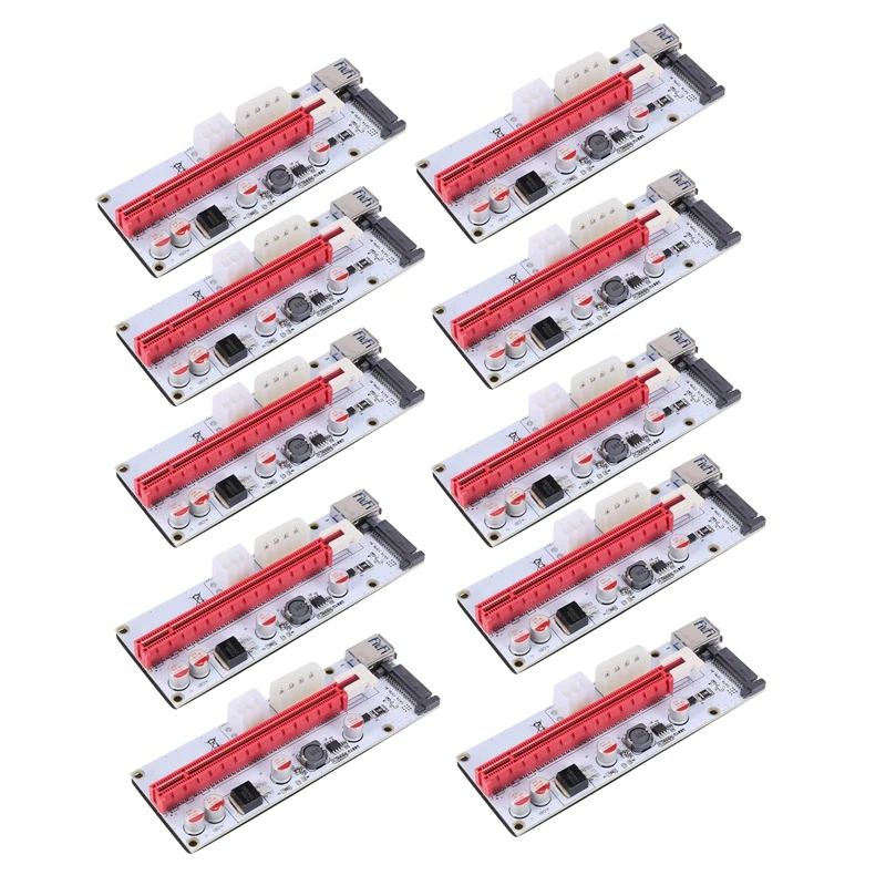 

10X USB 3.0 Pcie PCI-E Express 1X To 16X GPU Extender Riser Card Adapter