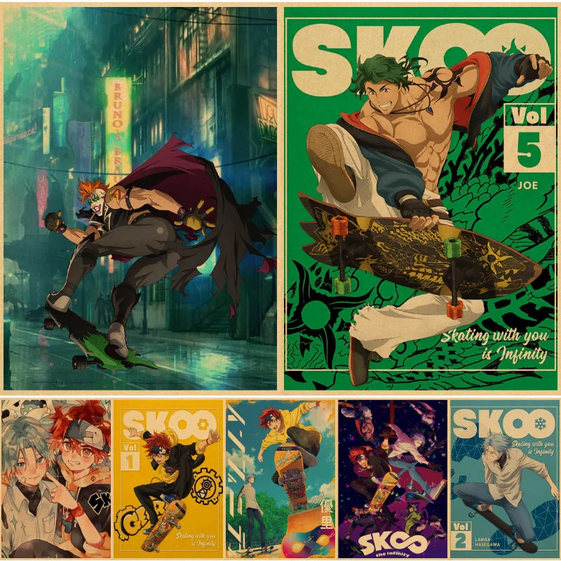 

Настенные плакаты Sk8 Infinity, плакаты с рисунком по мотивам пейзажа, домашний декор для спальни, ВИНТАЖНЫЙ ПЛАКАТ с рисунком по мотивам пейзажа,...