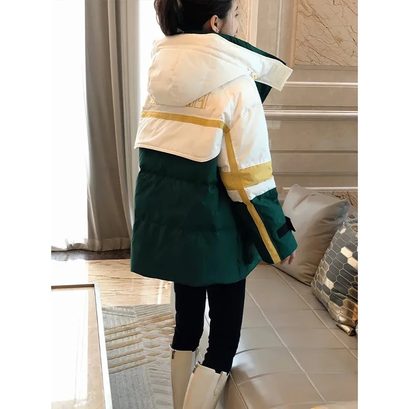 

Women Jacket Women's Winter Coats 2023 Popular Color With Pockets Female Work Clothes Cotton-Padded Parka Hooded Warm Outerwear