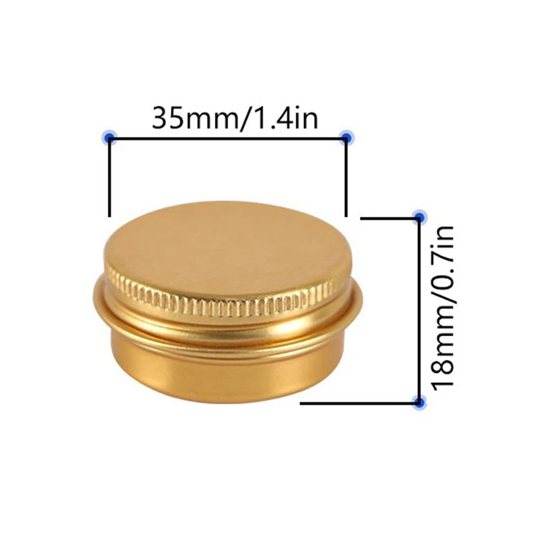 

5pcs/Lot 10ml Aluminum Tin Jar for Cream Balm Candle Cosmetic Container Refillable Bottles Tea Cans Metal Box Candle Jars