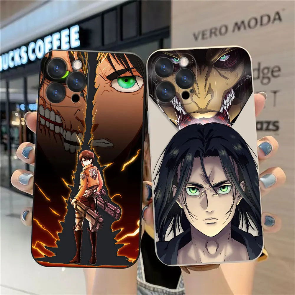 Case For Apple iPhone 14 13 12 11 Pro XS Max Mini X XR SE 7 8 6 6S Plus Case Funda Cqoue Shell Capa Anime A-Attack O-On T-Titan
