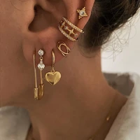 isueva silver color gold plated heart dangle earrings for women piercing womens huggie earrings 2022 fashion jewelry wholesale