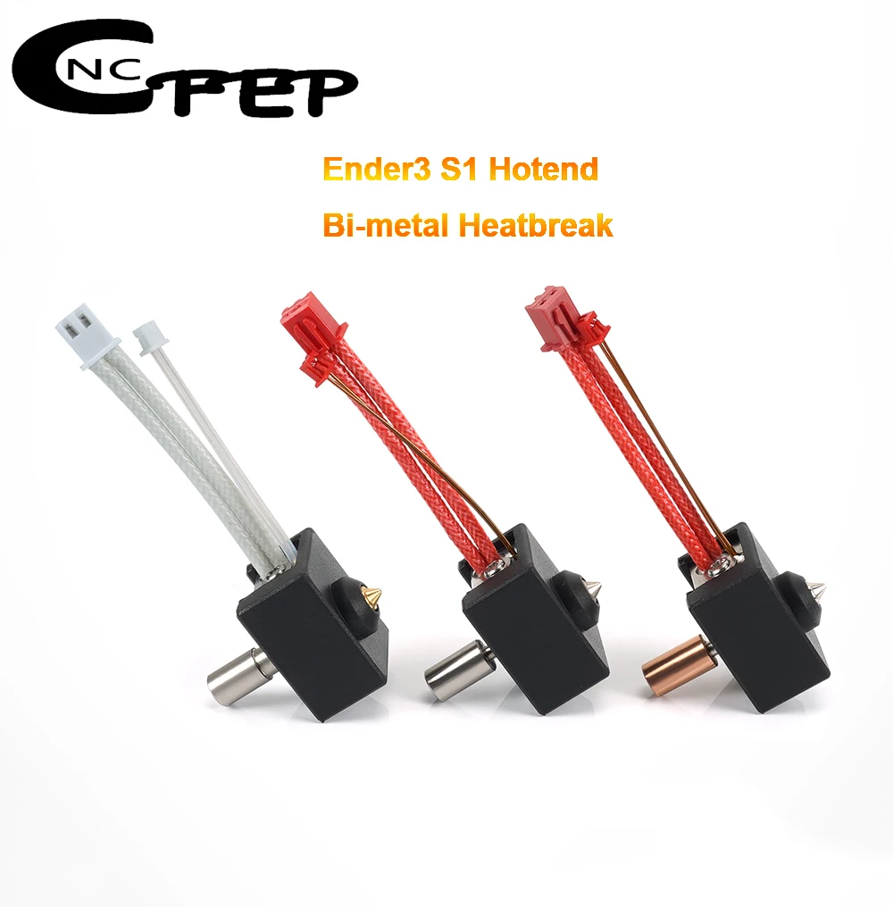 

CNCFEP High Quality 3D Printer Parts Heat Block Hotend Bi-Metal Heatbreak for Ender3 S1 CR-10 Smart Pro Extruder Bi-metal Throat