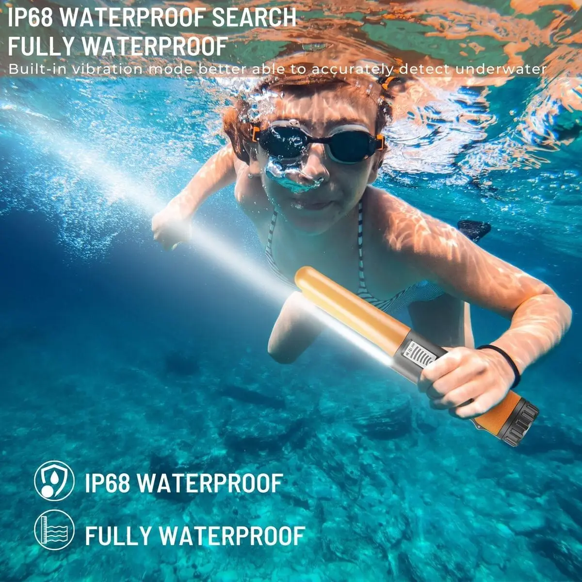 Handheld Metal Detector Waterproof High Sensitivity Gold Detector Pointer Treasure Pinpointing Finder Probe with LCD Screen 3 Handheld Metal Detector Waterproof High Sensitivity Gold Detector Pointer Treasure Pinpointing Finder Probe with LCD Screen 3