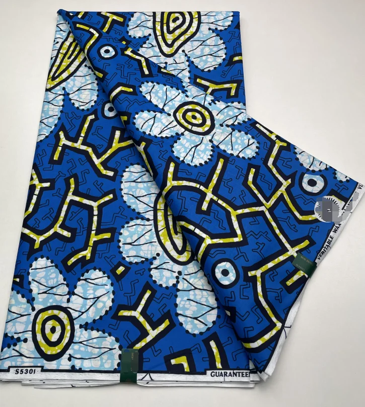 Африканская восковая Ткань 100% хлопок высокое качество африканская ткань с