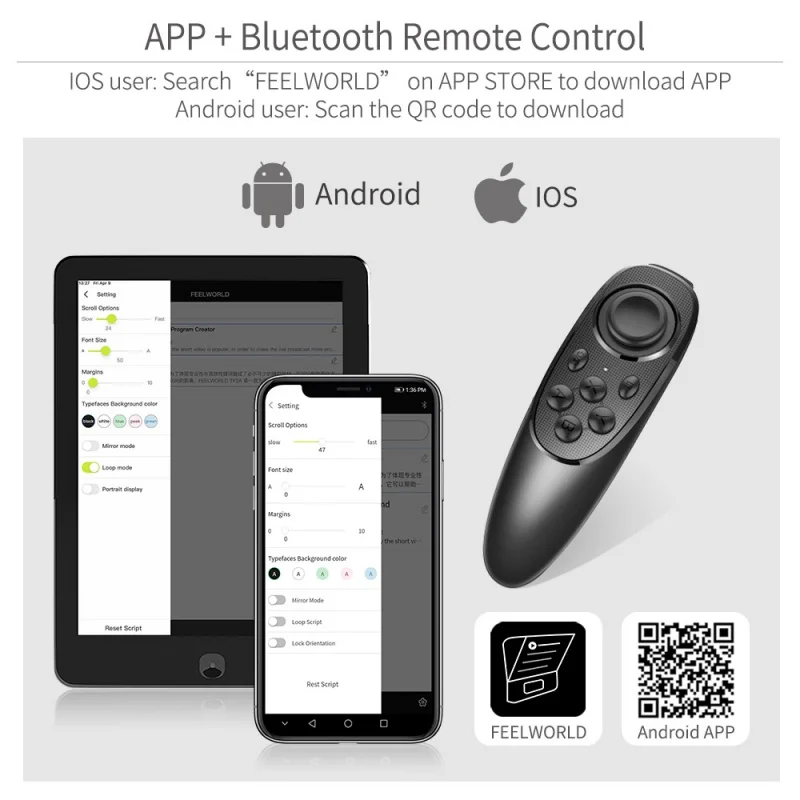 

FEELWORLD TP10 Teleprompter for iPad Tablet DSLR Camera & Smartphone Shooting APP Compatible with iOS/And /Android Case Incl