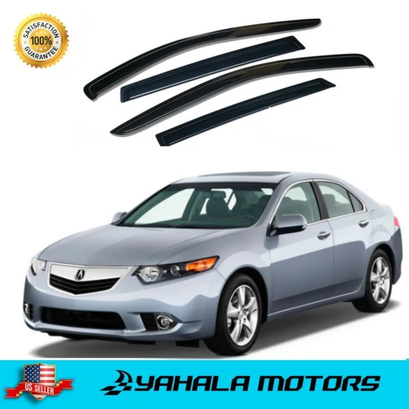 

Side Smoked Window Visors Rain Guard Deflectors for 2009-2014 Acura TSX