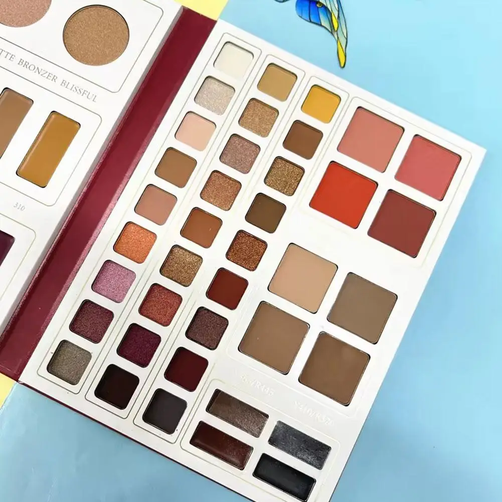 52 цветов многофункциональная палитра теней для век мерцающие матовые блестящие
