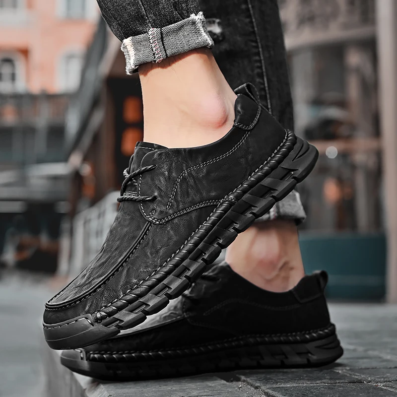 Leather Shoes Casual Business for Men Dress Tenis De Hombre Moccasins Mokasin Caballero Designer