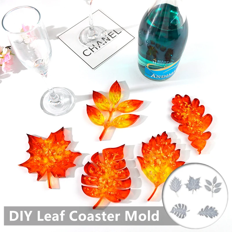

DIY Palm Leaf Tray Coaster Mold Silicone Resin Leaf Shape Soap Dish Mould Plaster Cement Handmade Craft Making Molds Home Decor