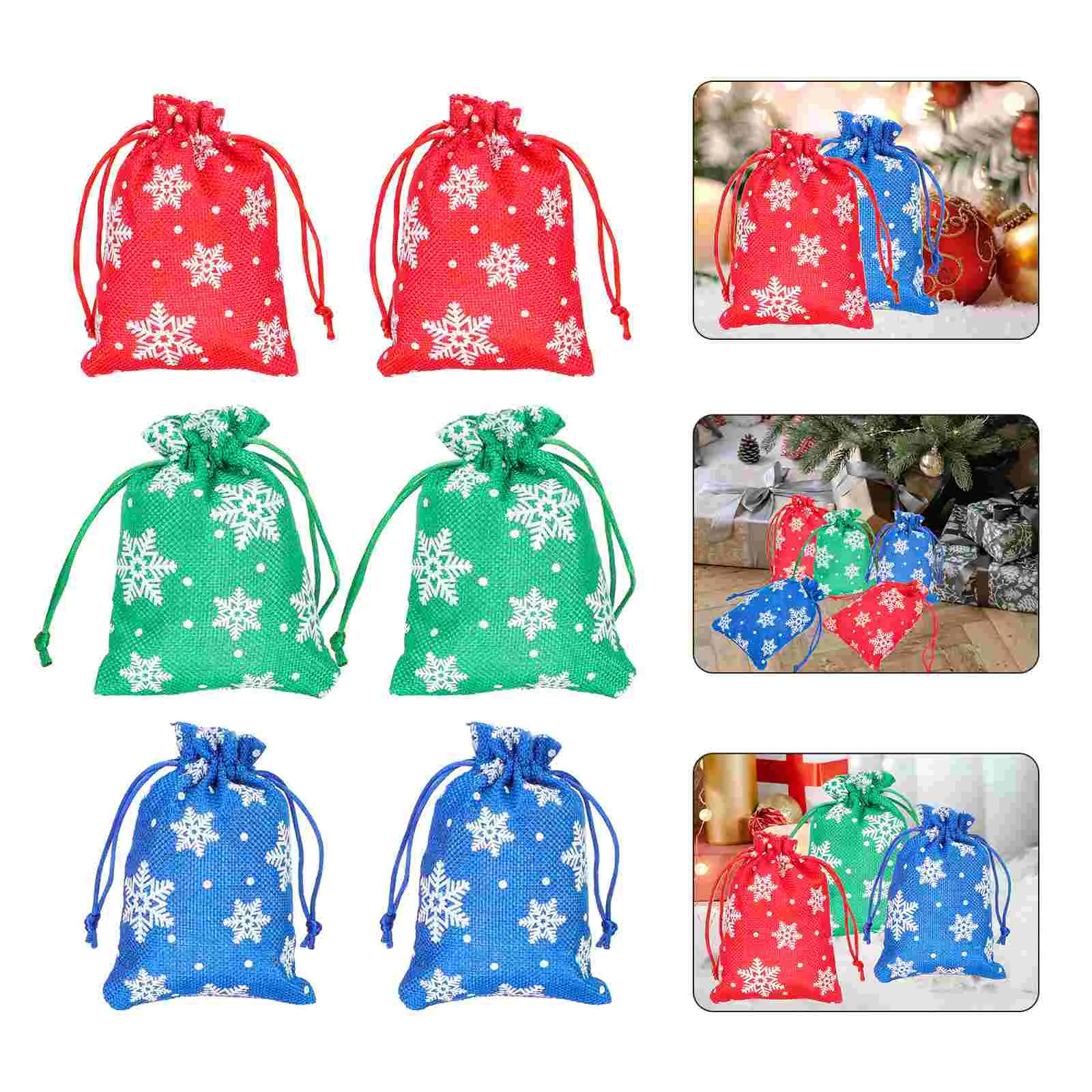 

Christmas Gift Candy Drawstringbag Pouches Wrapping Party Treat Sack Storage Sacks Pouch Holiday Supplies Jewelry Favor