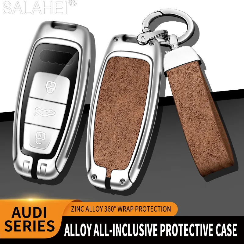 

Car Key Fob Case Cover Protect Shell For Audi A6 A7 A8 A3 A4 B9 S7 4K E-tron Q5 Q7 Q8 C8 D5 S8 SQ8 Quattro Keychain Accessories