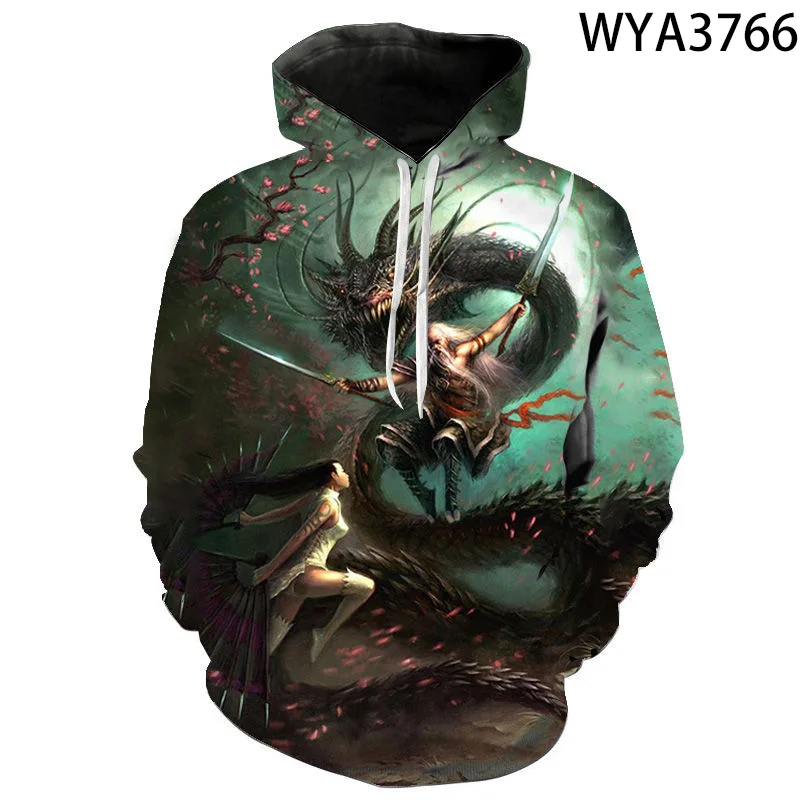 

Men Women Children Fashion Hoodies Dragon 3D Printed Sweatshirts Pullover Long Sleeve Boy Girl Kids Streetwear Casual Coat