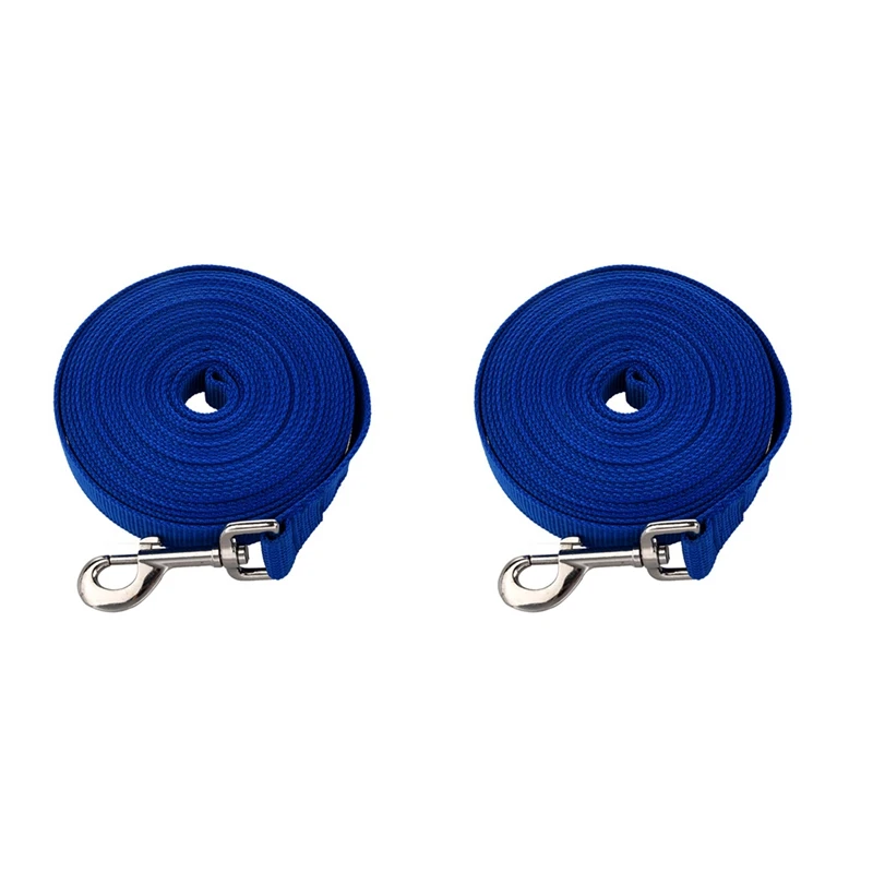 

2X Blue 20FT Long Dog Puppy Pet Puppy Training Obedience Lead Leash