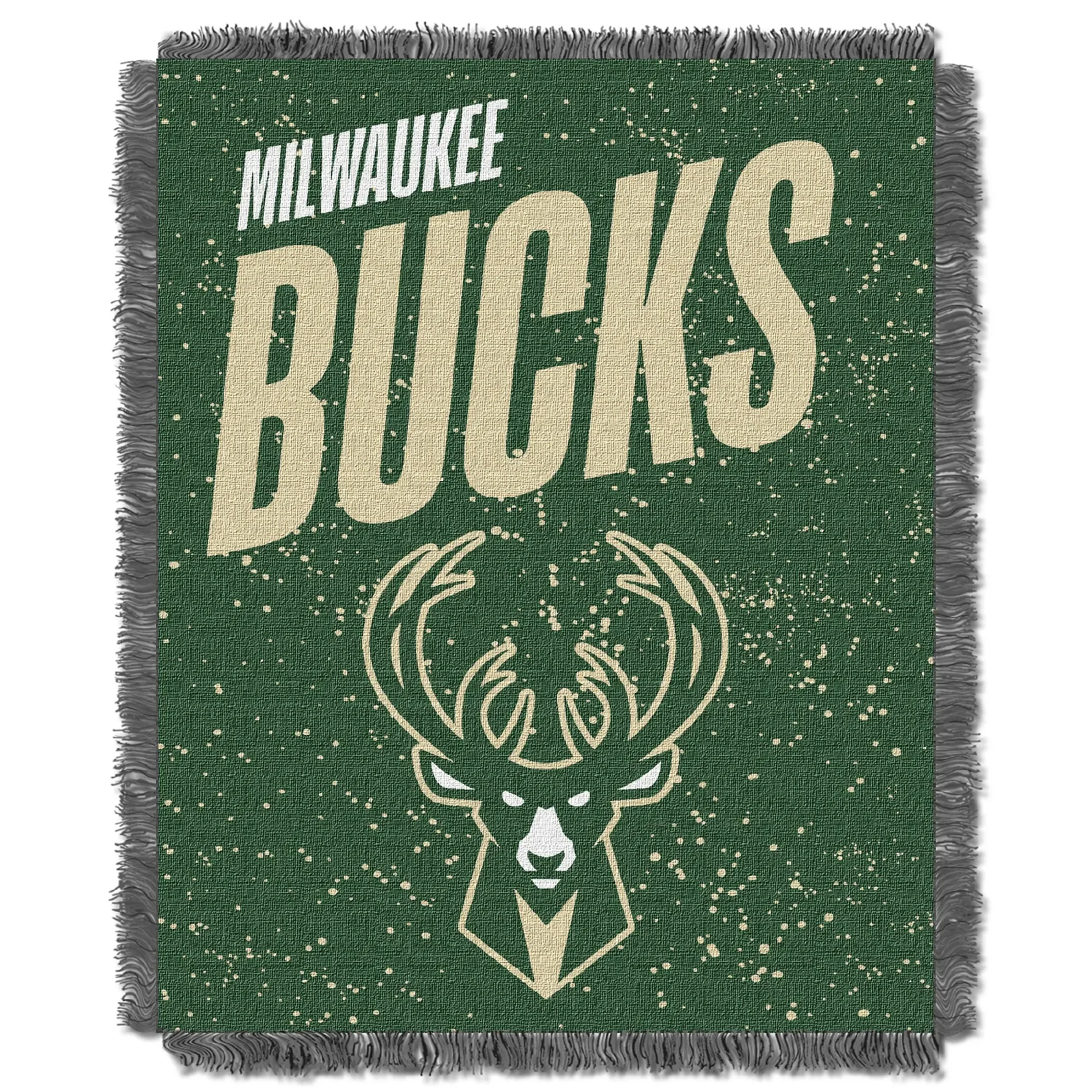 

Bucks OFFICIAL NBA "Headliner" Woven Jacquard Throw Blanket