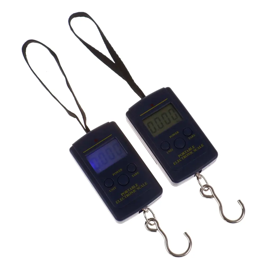 

40kg Backlight Digital Luggage Travel Weighting Steelyard Electronic Hang Hook Scale LCD Display With Backup Light