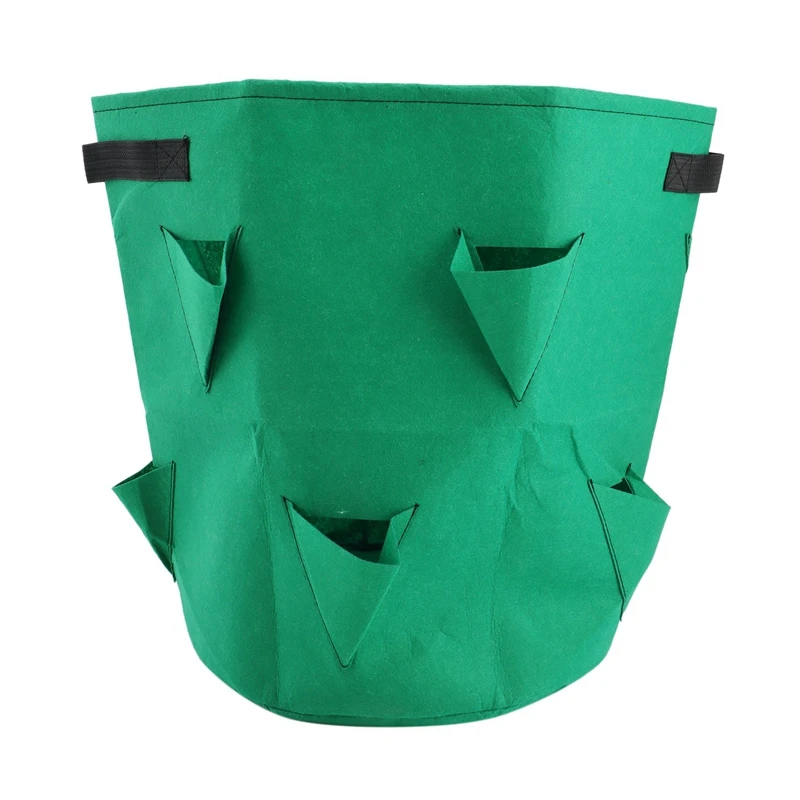 

10 галлонов, сумка для посадки клубники, Фотофон, картофель, овощи, рост, рассады, сумки, Круглый фетровый цветочный плантатор