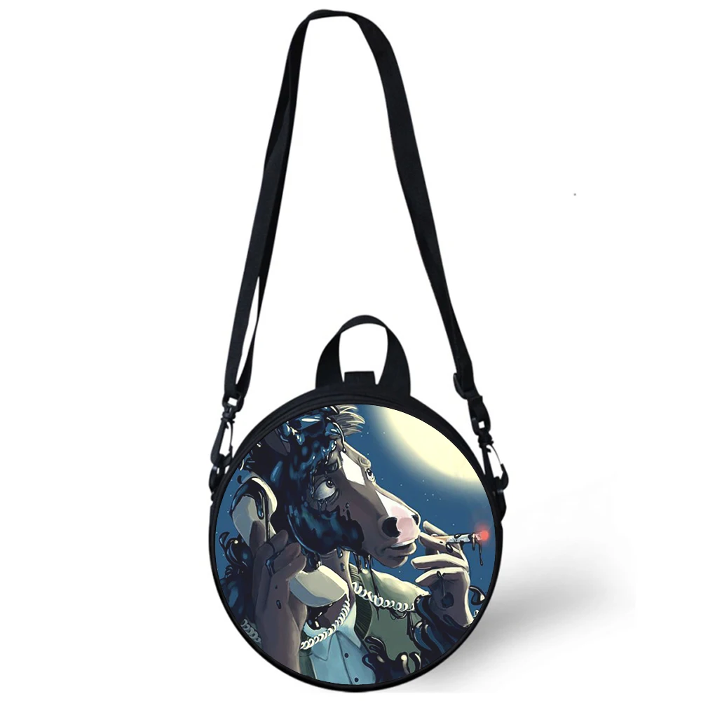 Bo Jack Horseman Child kindergarten Bag 3D Print Crossbody Shoulder Bags For School Women Mini Round Bagpacks Rugtas Bag