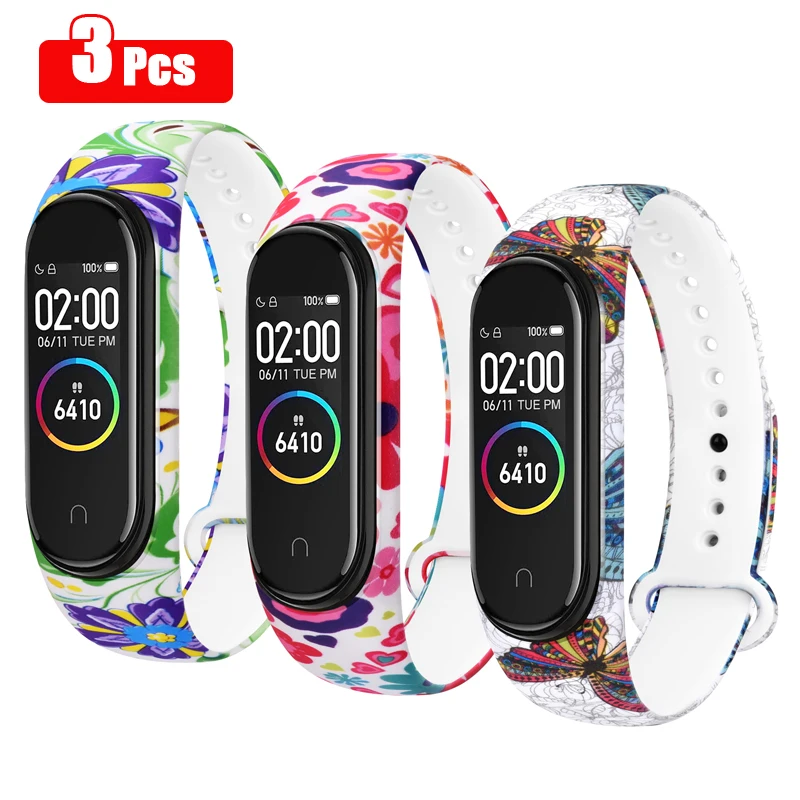 

3Pcs/2Pcs/1Pc Strap For Xiaomi Mi Band 4 3 Silicone Watchband Bracelet Replacement TPU Straps For Xiaomi Mi Band 4 3 Wristband