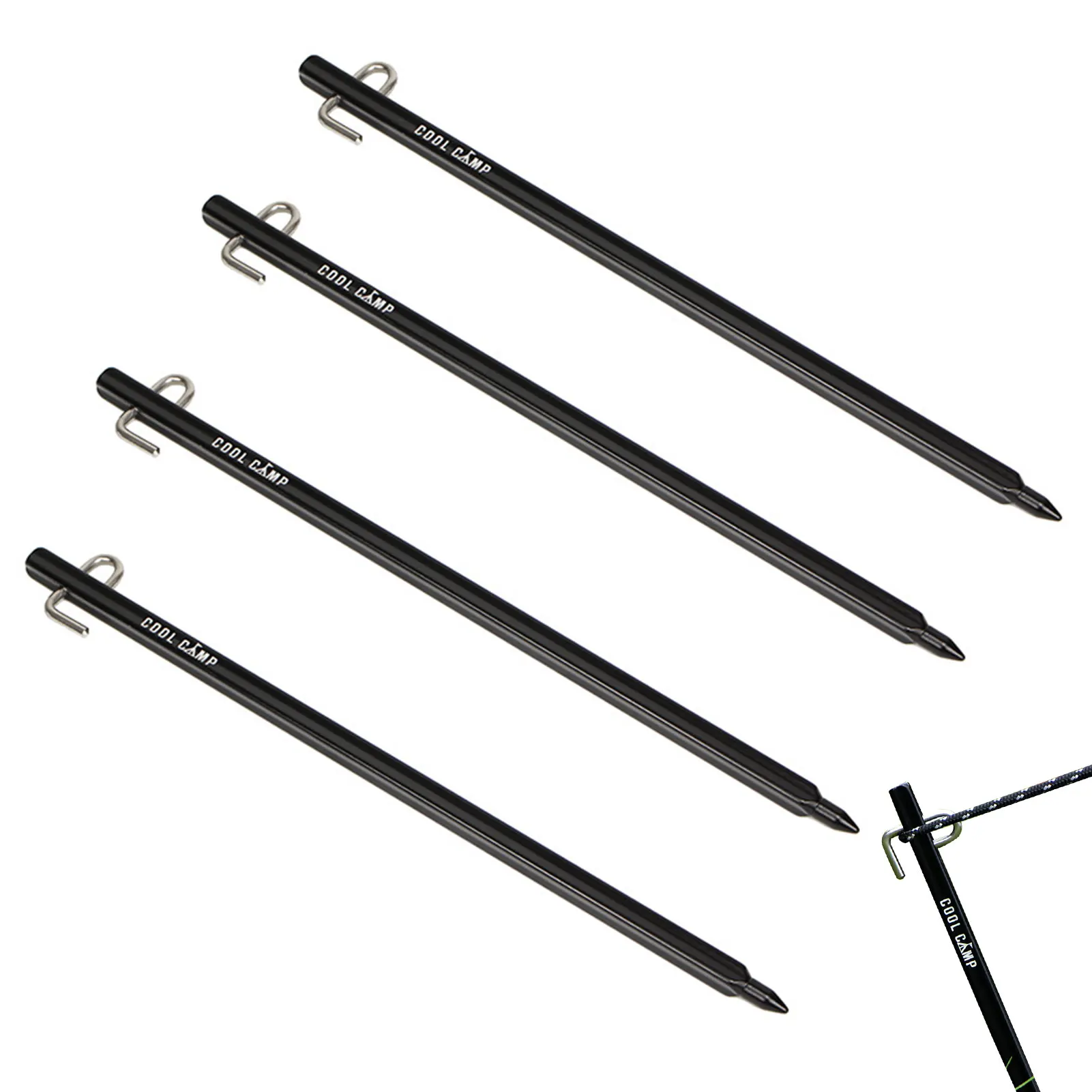

Tent Stakes For Camping 4pcs/set Aluminum Alloy Ground Stakes 30cm/11.81inch Tent Nails For Camping Tents Awnings Trampoline