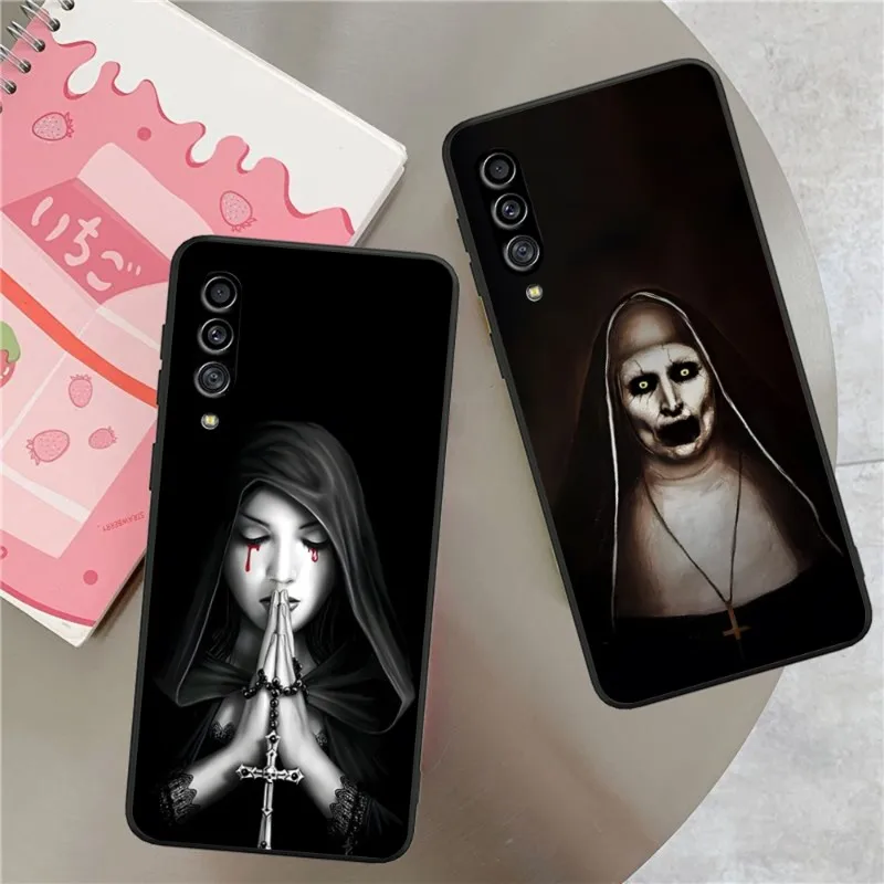 

Сексуальный стильный чехол для телефона Nun Girl для Samsung Galaxy S23, S22, S21, S10, S9, S8 Plus, Ультрачерный мягкий чехол для телефона