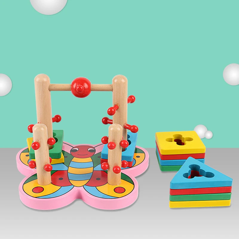 

Детские деревянные игрушки Монтессори, геометрическая форма, Когнитивная игра, игра-головоломка, Игрушки для раннего развития, подарок для ...