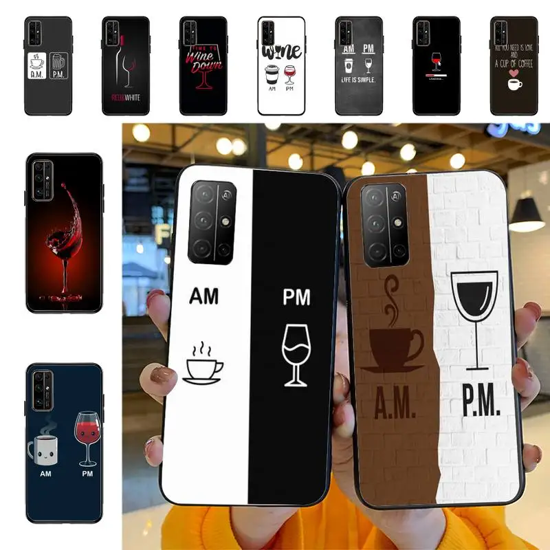 

Coffee Wine Cup Phone Case for Huawei Honor 10 i 8X C 5A 20 9 10 30 lite pro Voew 10 20 V30