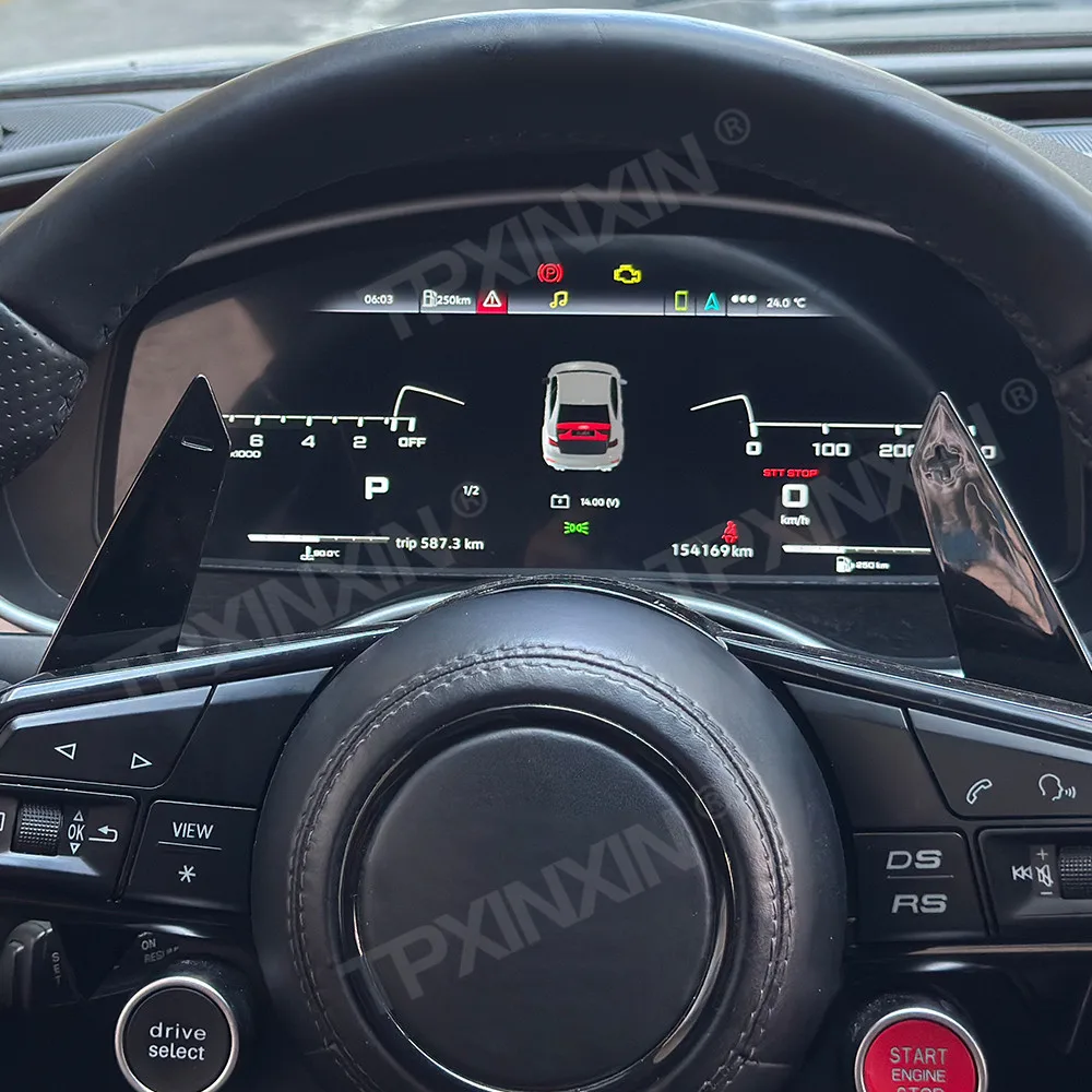 Фото Панель приборов с LCD-дисплеем Carplay для Audi A6 S6 A7 S7 2012~2018, дисплей приборной панели, спидометр №5
