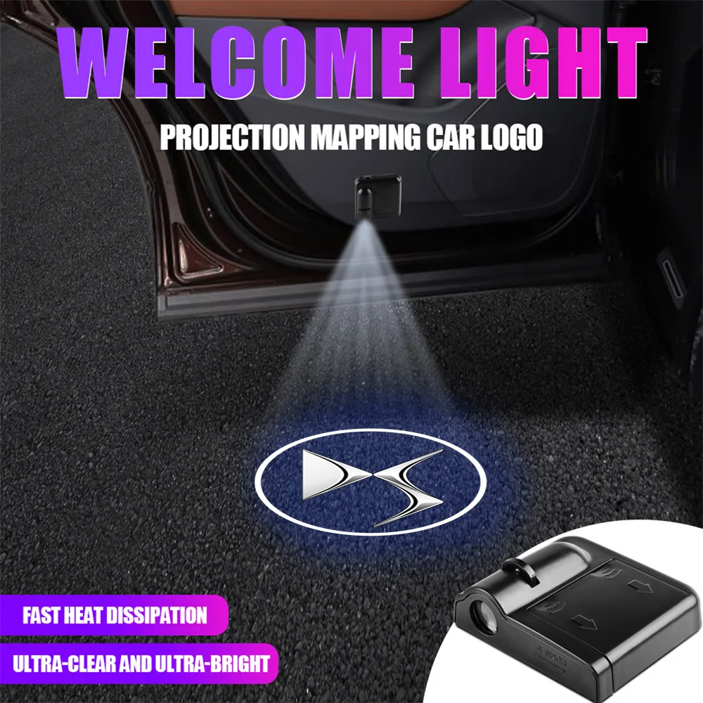 1 шт., беспроводные автомобильные дверные огни, теневые светодиодные приветственные лампы, лазерный проектор для Citroen DS SPIRIT DS3 DS4 DS4S DS6 DS7 DS5 Deesse PSADS DS5LS