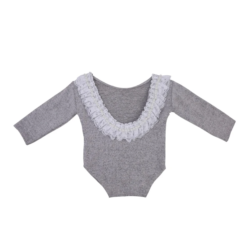 

Infant Jumpsuits Long Sleeves Rompers Photo Props for Baby Newborn Infant Lace Shirt Photo Shooting Costume Party Props H055