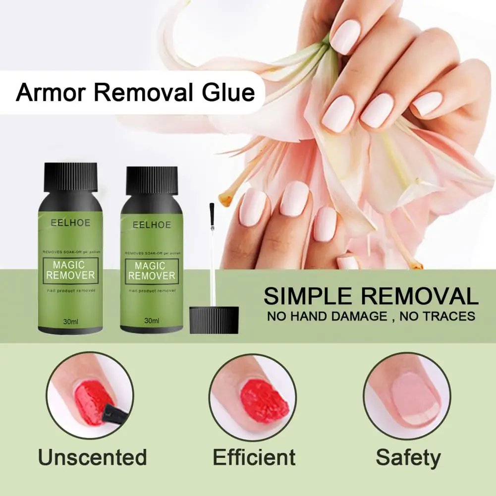 Convenient Lightweight Gel Polish Remover Dissolve Quickly All-Purpose Fast Acting Nail-Polish Gel Remover Remove Polish