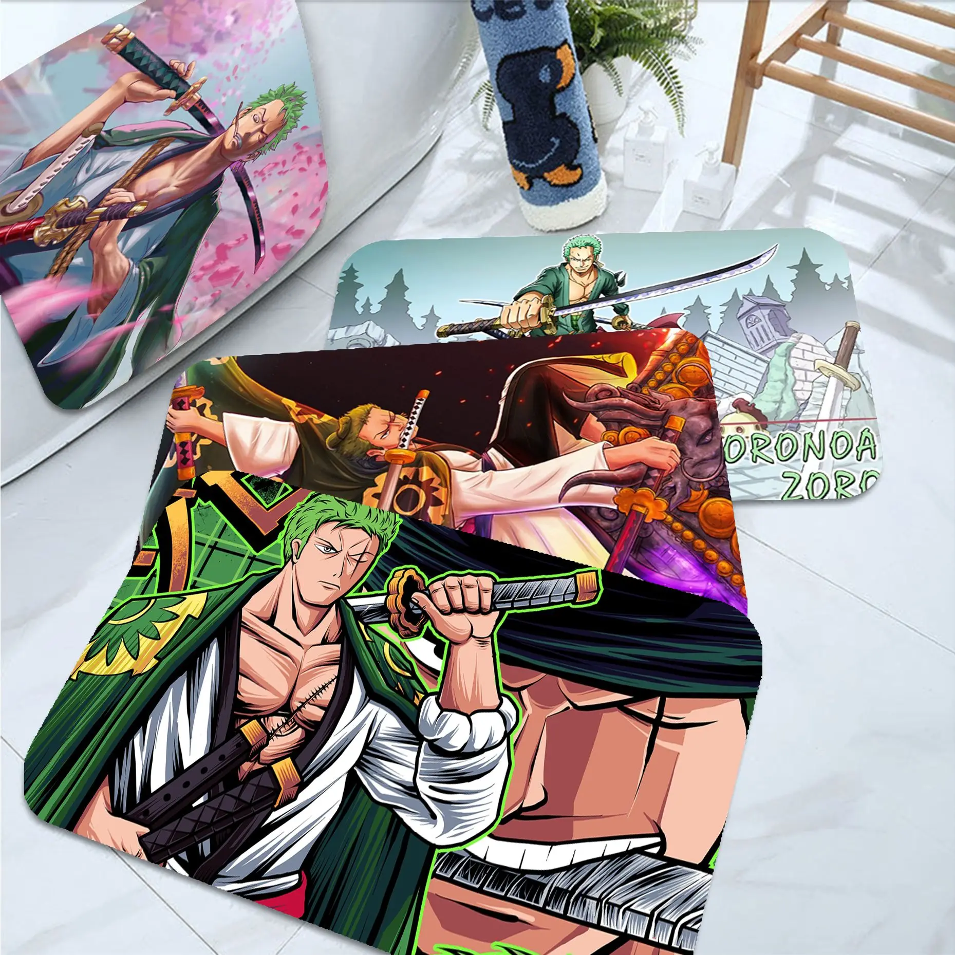 

Cool Boy R-Roronoa Z-Zoro Door Mat Cheaper Anti-slip Modern Living Room Balcony Printed Bedside Mats
