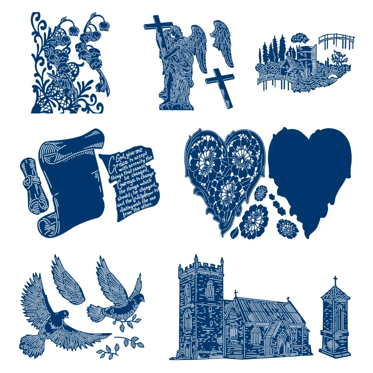 

Love Cross Dove Church Metal Cutting Dies For Scrapbooking Paper Craft Handmade Card Album Punch Art Cutter 2022 New