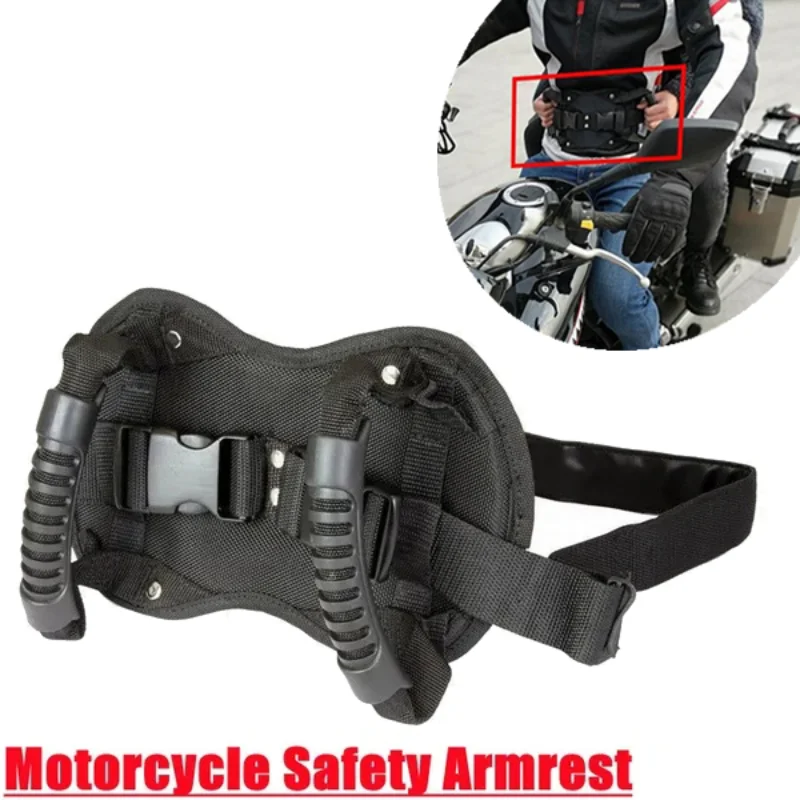 

Motorcycle Safety Belt Rear Seat Passenger Grip Grab Armrest Non-slip Protect Tied Belt Handle Rope Adjustable Motocross Strap