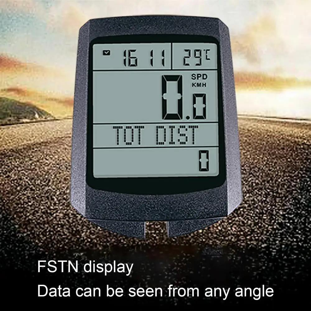 

MTB Bike Luminous Bicycle Odometer FSTN Display Outdoor Cycling Speedometer