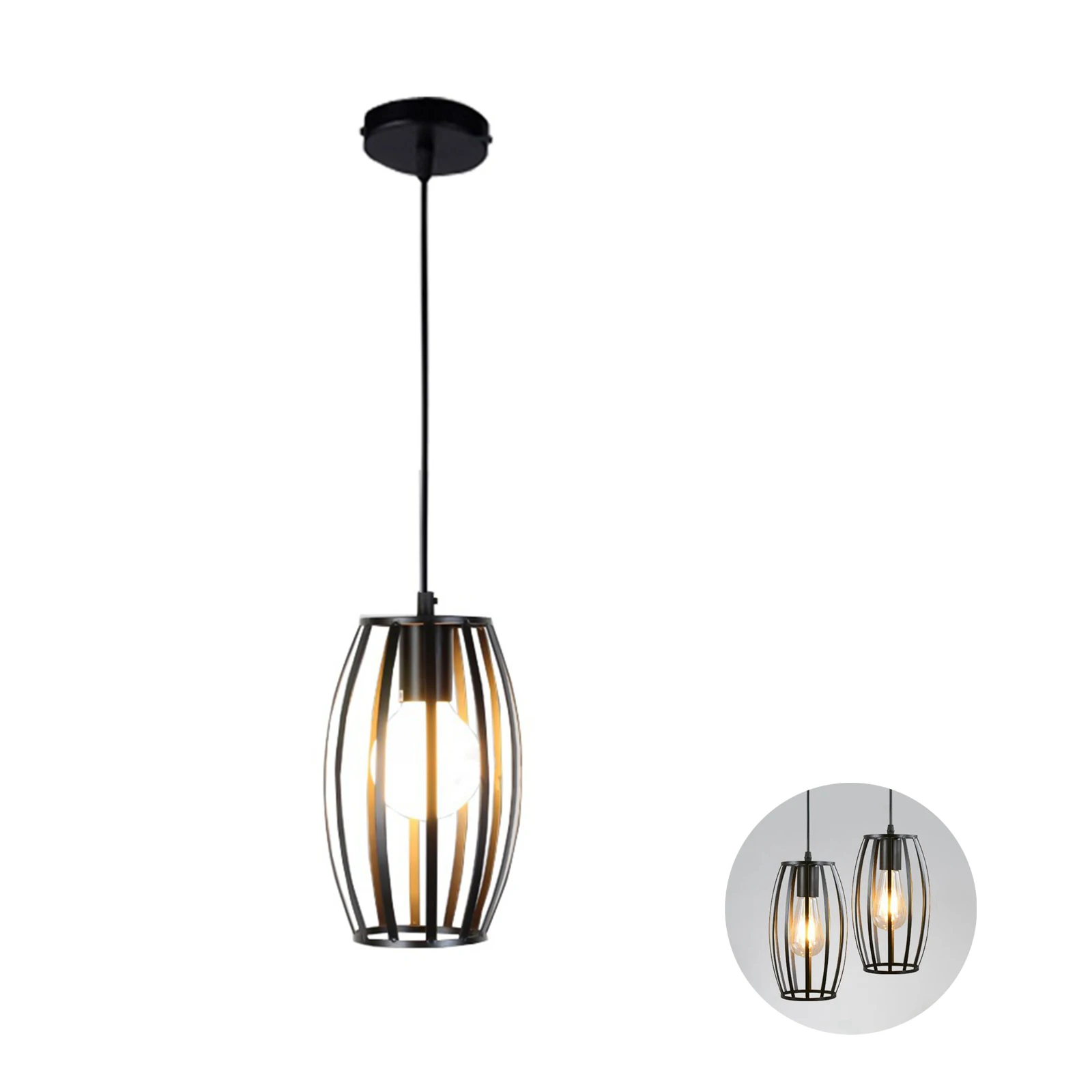 

Ретро кованая железная люстра, люстры с одной головкой, подвесной светильник В индустриальном стиле с регулируемой проволокой для дома, рес...